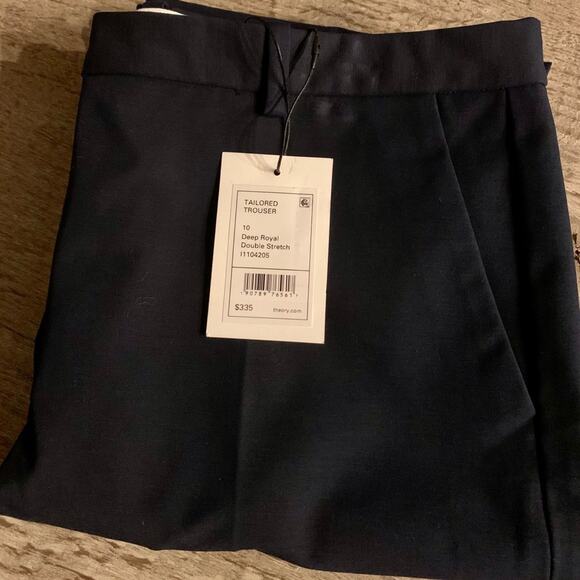 Theory Double Stretch Tailored Trousers in Deep Royal- 2,10 - Picture 9 of 11